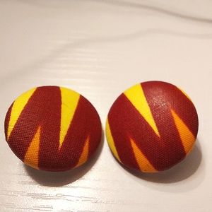 African Print Button Earrings! BUNDLE TO SAVE!